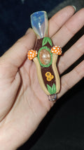 Sunstone orange mushroom piece
