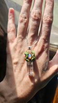 Ethiopian Opal Clear Quartz necklace