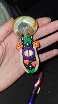 Orange and purple mushroom eyeball bowl