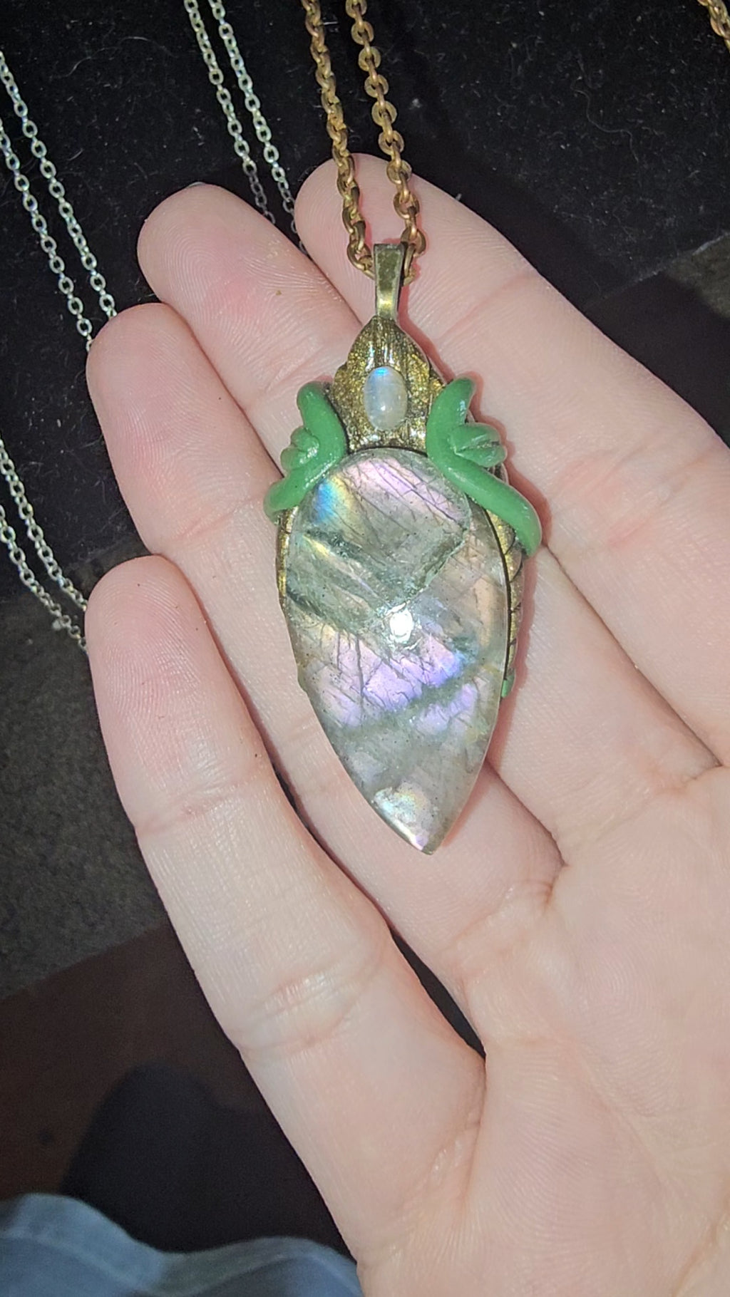 Purple Labradorite Moonstone necklace