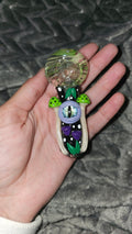 Green mushroom purple eyeball bowl