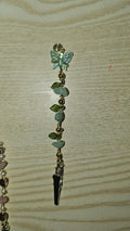 Aquamarine butterfly clip