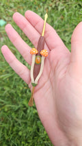 Carnelian orange mushroom dab tool
