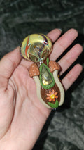 Labradorite morel mushroom bowl