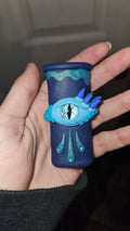 Blue dragon eye lighter case keychain